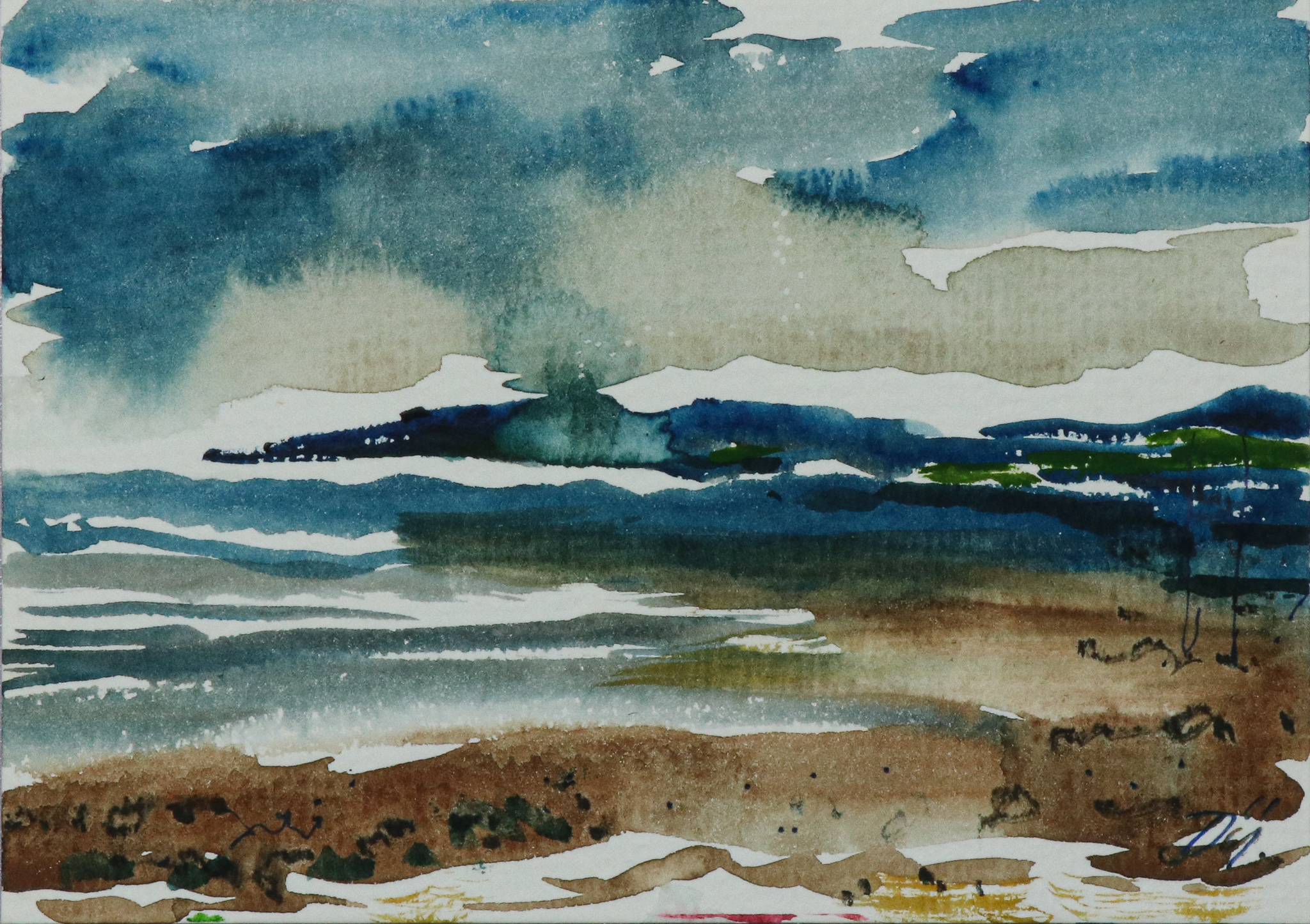Meeresbucht blaubraun